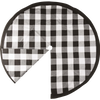 Handcrafted buffalo check tree skirt in black and white cotton, showcasing classic country charm, perfect for Home & Decor, Holiday Decor, Best Sellers, and Promo Eligible collections.