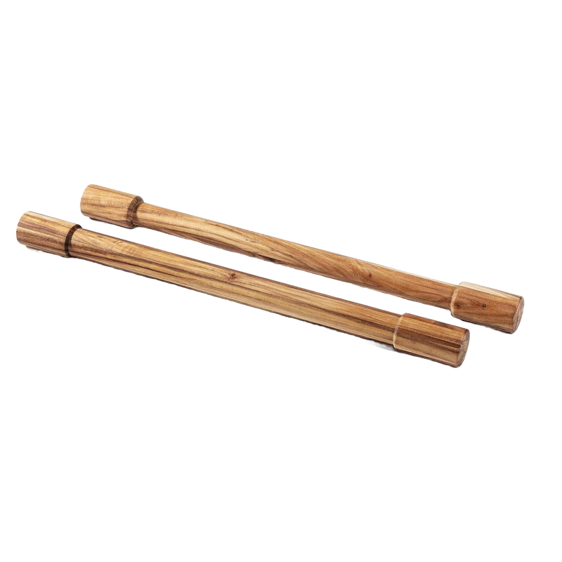 Set of two handcrafted acacia wood rolling pins with fixed handles designed for precise dough rolling, ideal for Kitchen & Food, Cookware, Baking Supplies, Best Sellers, and Promo Eligible collections.