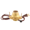 Solid brass electric burner for oil lamps with UL listed cord and arrow-shaped prongs, handcrafted and featured in Lamps & Lighting, Parts and Accessories, and Electric Conversion collections.