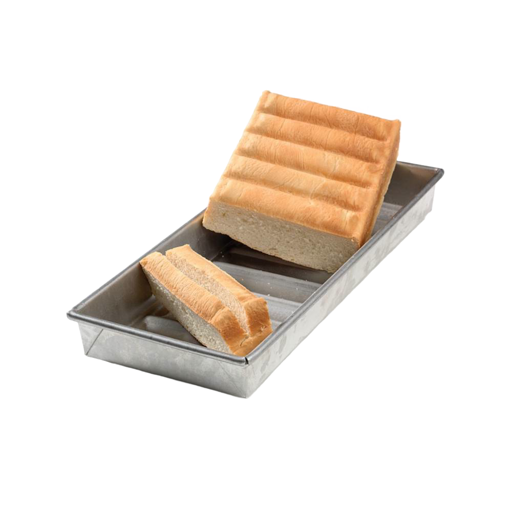 Thick aluminized steel pan designed for baking ten soft, golden New England-style hot dog buns simultaneously, perfect for Kitchen & Food and Baking Supplies collections.
