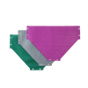 Three colorful, durable end panels in green, gray, and purple for an elevated garden bed, handcrafted and part of Farm, Garden & Tool and Garden Accessories collections.