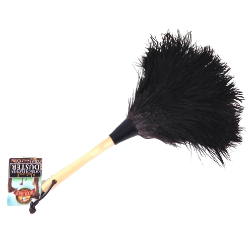 Handcrafted 13-inch ostrich feather duster with soft, dense filaments for effective dust trapping, ideal for Home & Decor, Household Cleaning, Gadgets, and Best Sellers collections.