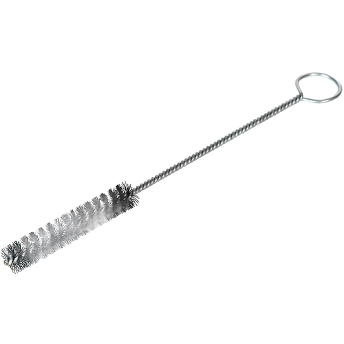 Twisted wire brush with dense black bristles and looped handle, designed for cleaning tapping spiles, ideal for Farm, Garden & Tool, Orchard and Grove, and Maple Syrup Sugaring Supplies collections.