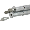 Close-up of metal cooking tripod legs with detachable screw, crafted for outdoor use, featured in Farm, Garden & Tool, Camping, Best Sellers, and Promo Eligible collections.