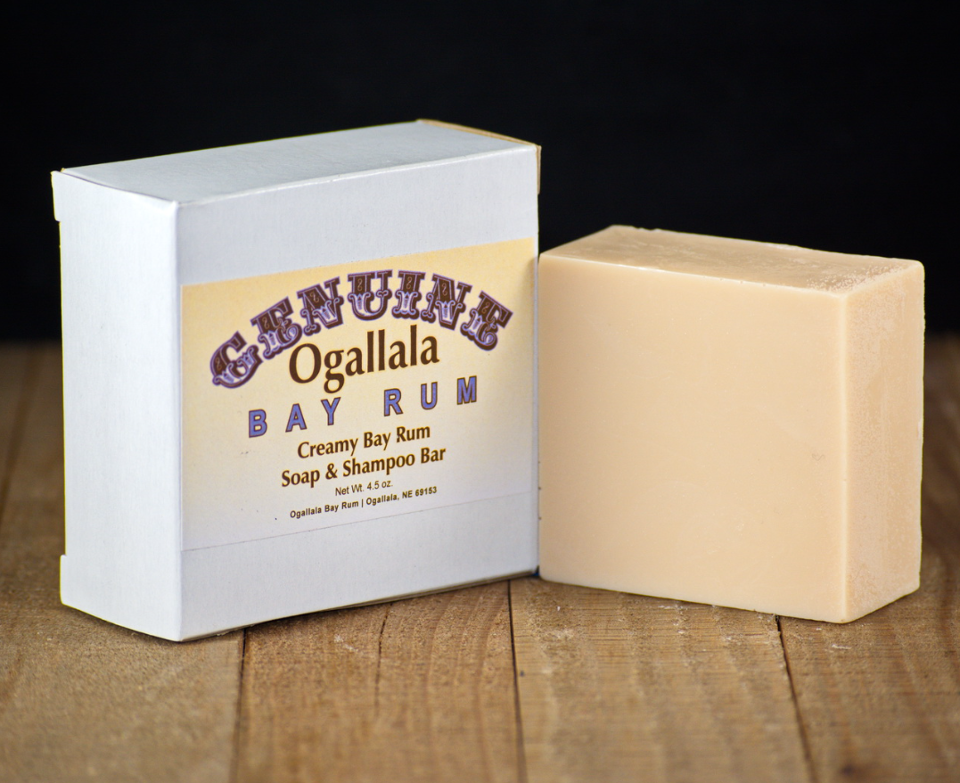Handcrafted creamy bay rum soap and shampoo bar made in USA, featured in Health & Wellness, Grooming and Personal Hygiene, Soaps and Soapmaking, Shampoo and Conditioner, USA Made, and Best Sellers collections.