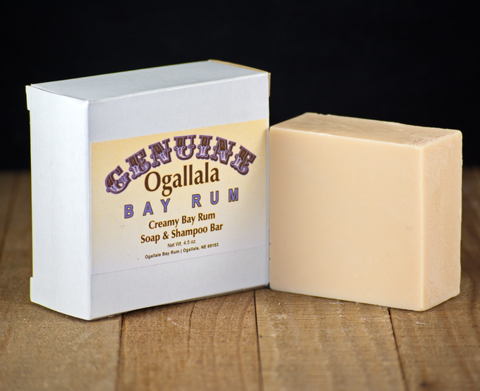 Handcrafted creamy bay rum soap and shampoo bar made in USA, featured in Health & Wellness, Grooming and Personal Hygiene, Soaps and Soapmaking, Shampoo and Conditioner, USA Made, and Best Sellers collections.