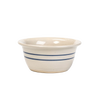 Hand-thrown stoneware cereal bowl with two blue stripes on natural cream background, handcrafted in USA, part of Kitchen & Food, Dinnerware, Storage and Serving, Best Sellers collections.