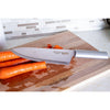 Multi-use French chef’s knife with an 8-1/2 inch stainless steel blade and sleek metal handle, designed for efficient dicing and chopping in kitchen and food prep collections, made in USA.