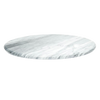 Polished white marble turntable with smooth surface and subtle gray veining, designed to keep condiments accessible and organized in Kitchen & Food, Dinnerware, and Best Sellers collections.