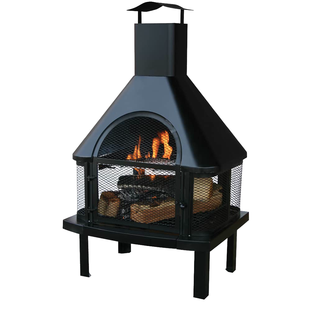 Wood Burning Outdoor Firehouse with Chimney