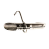 Heavy-duty stainless steel spout with attached hook, designed for easy insertion into trees for sap collection, ideal for Farm, Garden & Tool, Orchard and Grove, Maple Syrup Sugaring Supplies, Best Sellers, and Promo Eligible collections.