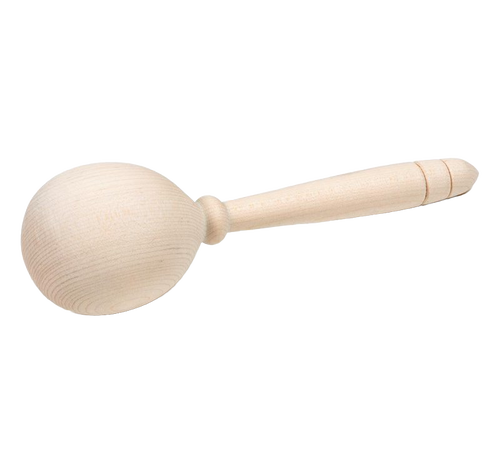 Handcrafted wooden darning tool with a smooth natural finish, designed to support fabric repair, made in USA by Amish artisans, featured in Home & Decor and Sewing and Quilting collections.