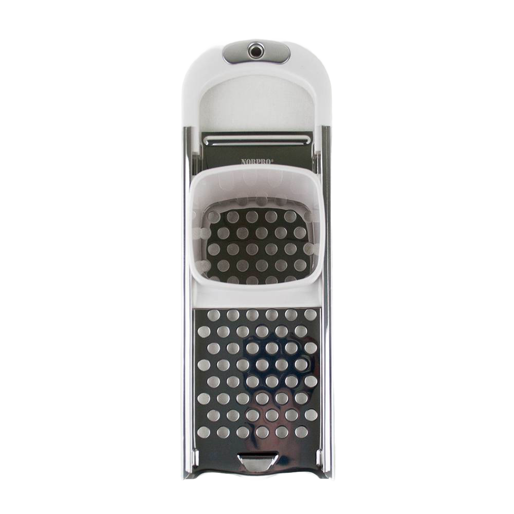Handcrafted spaetzle maker featuring a sliding square hopper and stainless steel grater, designed for easy dough preparation, perfect for Kitchen & Food, Cookware, and Best Sellers collections.