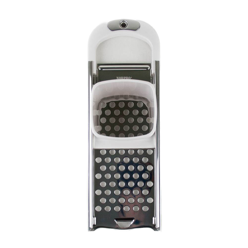 Handcrafted spaetzle maker featuring a sliding square hopper and stainless steel grater, designed for easy dough preparation, perfect for Kitchen & Food, Cookware, and Best Sellers collections.