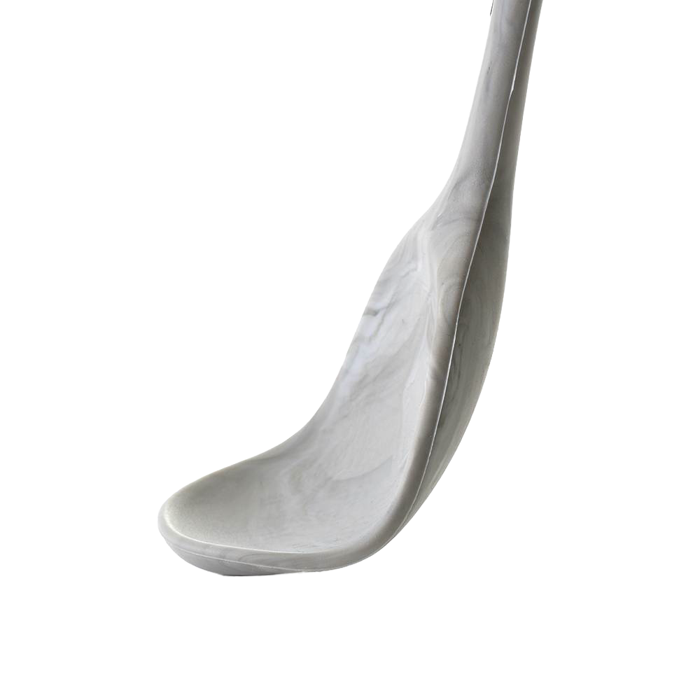 Flexible marble-patterned silicone spoon with steel core designed for high heat resistance and everyday use in Kitchen & Food, Cookware, Baking Supplies, and Best Sellers collections.