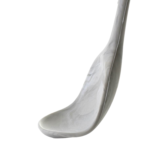 Flexible marble-patterned silicone spoon with steel core designed for high heat resistance and everyday use in Kitchen & Food, Cookware, Baking Supplies, and Best Sellers collections.