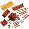 Handcrafted wooden log sets made in USA by Amish artisans, featuring durable hardwood pieces with interlocking notches for building creative indoor play structures, ideal for children's toys collections.