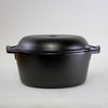 Heavy-duty cast iron double Dutch oven with extra deep lid usable as skillet, handcrafted and made in USA, perfect for Kitchen & Food, Cookware, Cast Iron, USA Made, and Best Sellers collections.