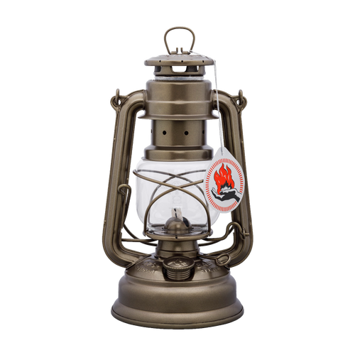 Galvanized metal oil lantern with clear thermal SUPRAX globe and protective frame, designed for camping, emergency supplies, and outdoor lighting in lamps & lighting and best sellers collections.