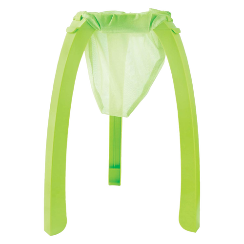 Light green jelly strainer with elastic band for secure fastening, designed to minimize mess during food preservation and canning, ideal for kitchen and food collections.