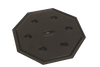 Octagonal steel heat diffuser with raised dimples, designed to provide even, low-temperature heat distribution for simmering dishes, featured in Kitchen & Food and Cooking and Baking Helpers collections.
