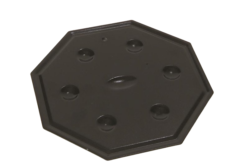 Octagonal steel heat diffuser with raised dimples, designed to provide even, low-temperature heat distribution for simmering dishes, featured in Kitchen & Food and Cooking and Baking Helpers collections.