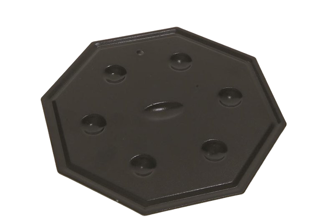 Octagonal steel heat diffuser with raised dimples, designed to provide even, low-temperature heat distribution for simmering dishes, featured in Kitchen & Food and Cooking and Baking Helpers collections.