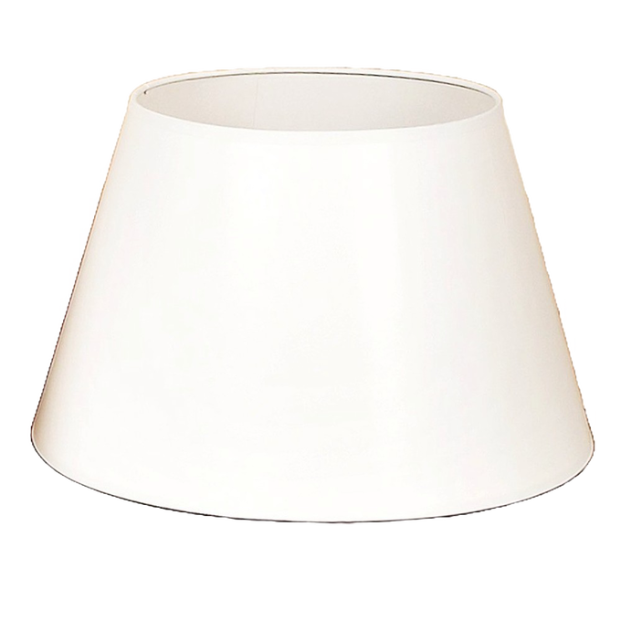 Classic white parchment lamp shade with a tapered design, compatible with 14-inch tripod lamps, ideal for Lamps & Lighting, Parts and Accessories, Lamp Shades, and Best Sellers collections.