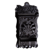 Handcrafted black cast iron wall-mounted matchbox holder with ornate vintage design and Lehman's branding, made in USA, ideal for Home & Decor, Household Helpers, and Best Sellers collections.