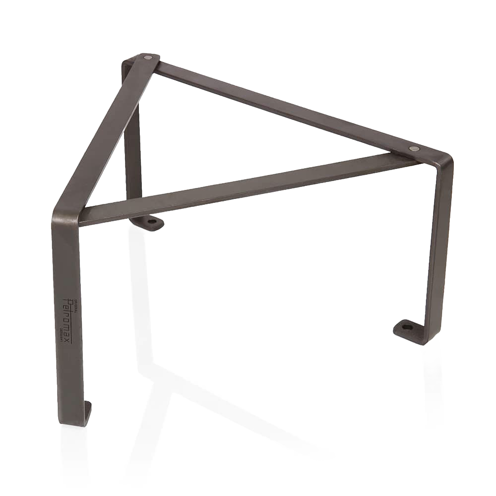 Sturdy steel cooking stand with triangular frame and hooked legs for stable outdoor fire cooking, featured in Farm, Garden & Tool and Camping collections.
