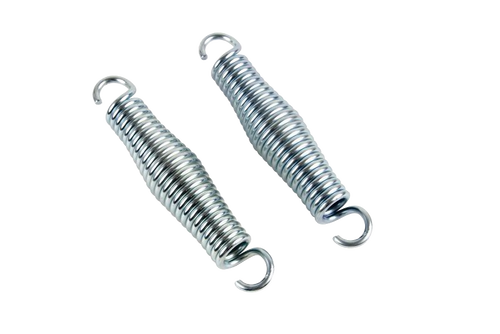 Set of two heavy-duty, zinc-plated steel springs designed to add comfort and flexibility to hanging swings, featured in Home & Decor and Outdoor Furniture collections.