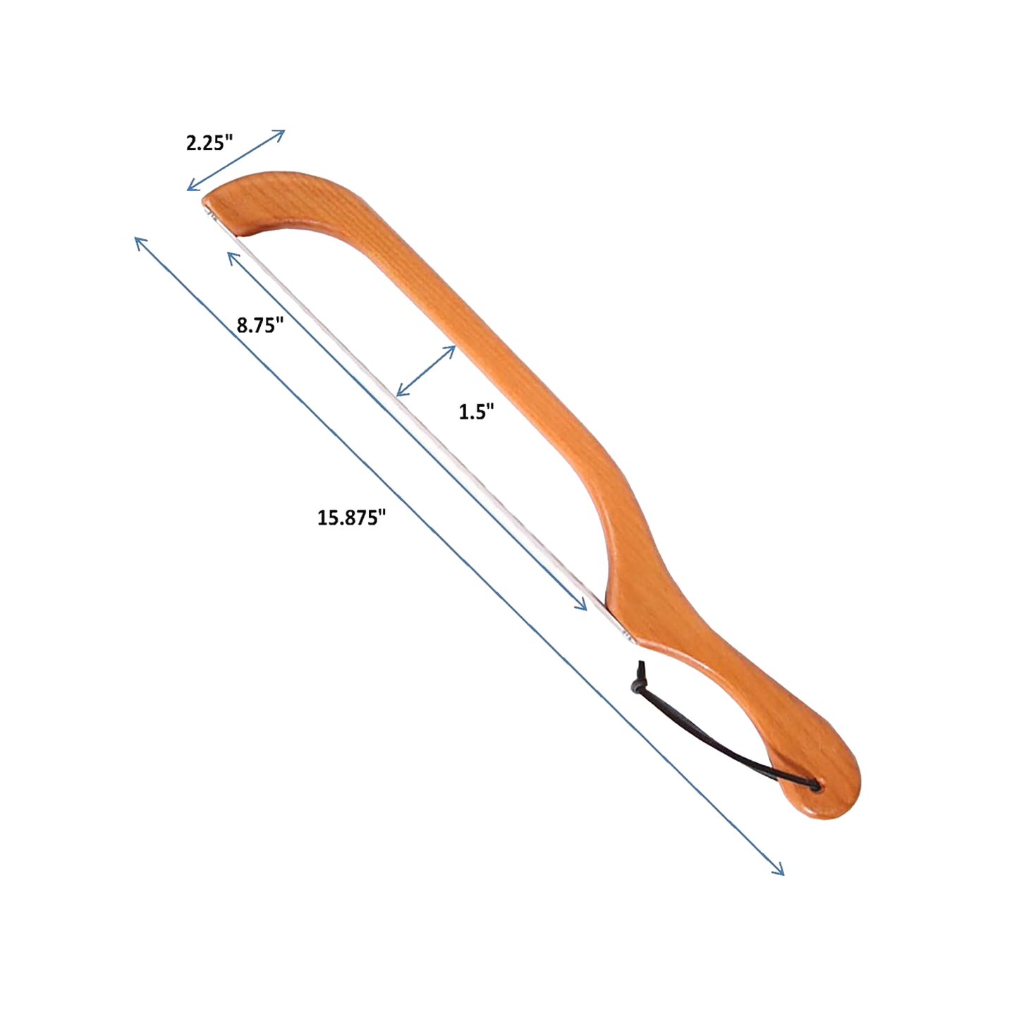 Bread and bagel slicer knife with a handcrafted wooden handle and ultra-thin serrated blade, designed for precise slicing in Kitchen & Food, Choppers and Cutters, and USA Made collections.