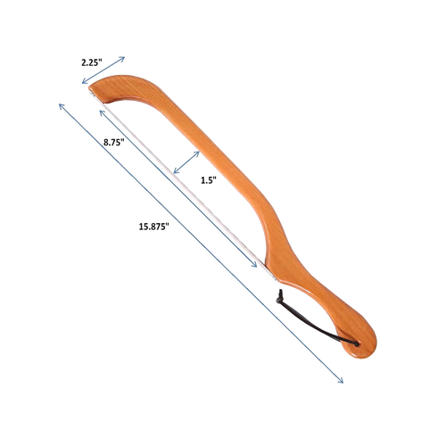 Bread and bagel slicer knife with a handcrafted wooden handle and ultra-thin serrated blade, designed for precise slicing in Kitchen & Food, Choppers and Cutters, and USA Made collections.
