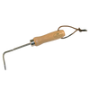 Handcrafted weeding tool with a curved stainless steel tip and ergonomic wooden handle, designed for precision in tight garden spaces, featured in Farm, Garden & Tool and Digging and Cultivating collections.