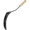 Grass cutting hook with a carbon steel black hammer powder-coated blade and weatherproofed hardwood handle, designed for farm, garden, and lawncare use, featured in best sellers.
