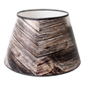 Handcrafted parchment oil lamp shade with a rustic wood grain pattern, designed to soften light, perfect for Lamps & Lighting, Parts and Accessories, Lamp Shades, and Best Sellers collections.