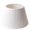 White cloth pleated oil lamp shade designed to soften and distribute light, made of durable material, ideal for Lamps & Lighting, Parts and Accessories, and Best Sellers collections.