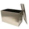 Large handcrafted Amish-made stainless steel stovetop water bath canner with a removable lid and sturdy handles, ideal for food preservation and homesteading collections.