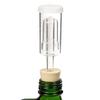 Clear 3-piece airlock and beige stopper securely fitted into a green bottle neck, designed for fermenting larger batches, featured in Kitchen & Food, Food Preservation, and Fermenting collections.