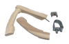 Handcrafted Canadian ash snath handle pieces with metal hardware for assembly, designed for farm and garden use, featured in Best Sellers and Lawncare collections.