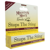Box of natural insect bite and sting relief ointment in yellow and white packaging, promoted for soothing irritation and itching, part of Health & Wellness and USA Made collections.