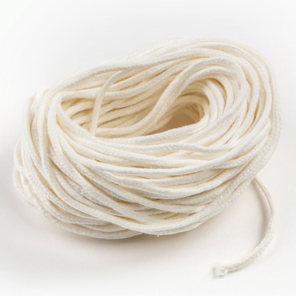 Handcrafted square braided wick designed for use with pillar and taper candles over six inches, featured in Lamps & Lighting, Candles and Candlemaking, and Best Sellers collections.