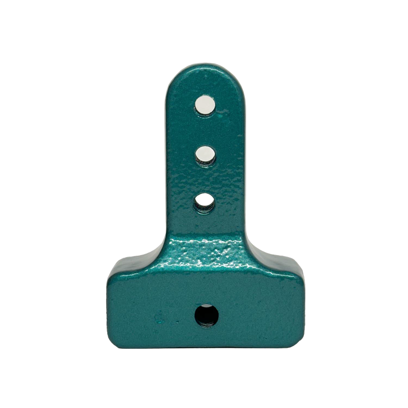 Sturdy green cast iron handle extension with mounting holes designed to add leverage to grain milling, ideal for Kitchen & Food, Grain Mills, Bread Making Supplies, and Best Sellers collections.