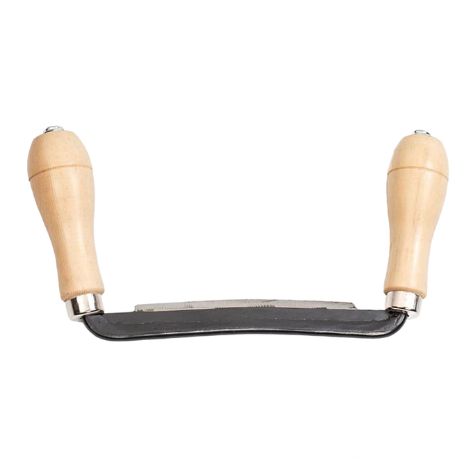 Handcrafted straight draw shave with solid #45 steel blade and smooth wooden handles, designed for fast, precise bark removal in Farm, Garden & Tool and Wood Cutting collections.
