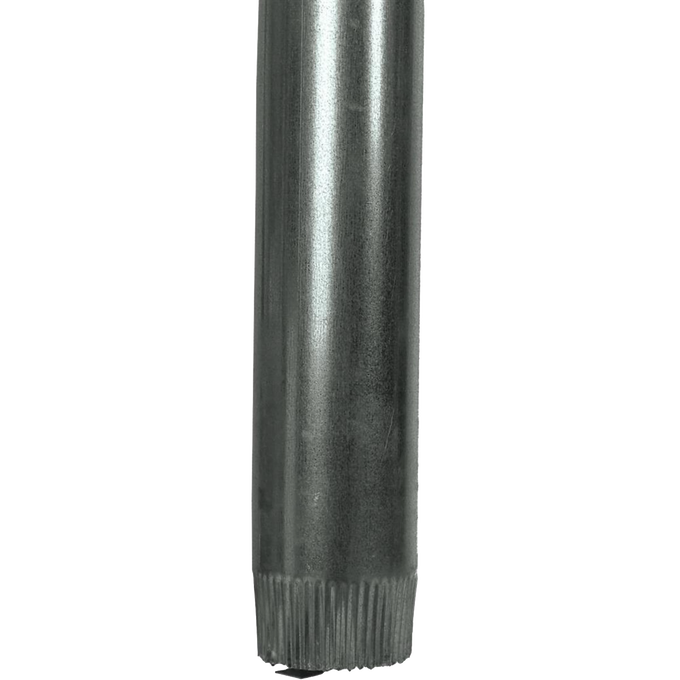 Close-up of a galvanized steel well bucket handle with reinforced crimped seams, designed for durability and reliability in farm, garden, emergency, and best seller tools collections.