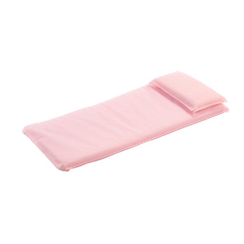 Handcrafted pink miniature mattress and pillow set for doll furniture, made in USA, ideal for Toys, Books & Games, Amish Made, Children's Toys, and Dolls and Doll Accessories collections.