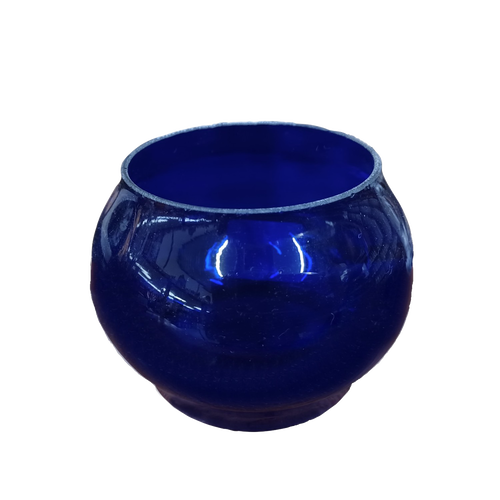 Handcrafted cobalt blue glass globe designed for railroad oil lanterns, suitable for Lamps & Lighting, Camping, Emergency Supplies, and Barn Outdoors collections.