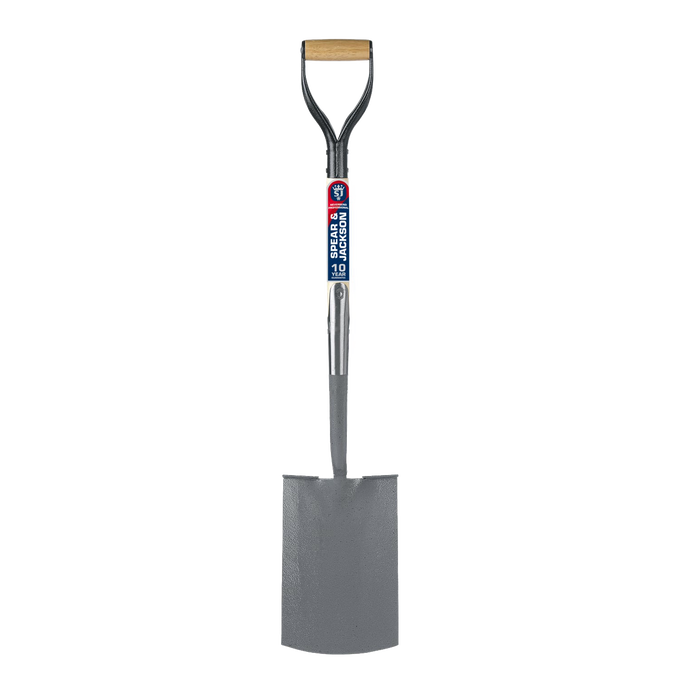Heavy-duty digging spade with solid forged carbon steel head and wooden handle, ideal for Farm, Garden & Tool, Digging and Cultivating, Lawncare, Best Sellers, and Promo Eligible collections.
