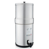 Handcrafted stainless steel gravity water filter with two-stage ceramic filtration, designed for camping, emergency supplies, and farm, garden & tool collections.
