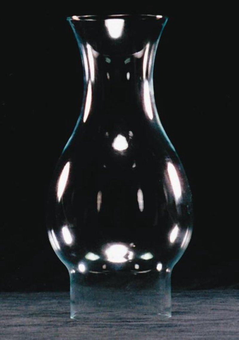 Clear handcrafted glass oil lamp chimney with a 2-7/8 inch base, designed for lamps and lighting, parts and accessories, chimneys and globes, best sellers, and promo eligible collections.